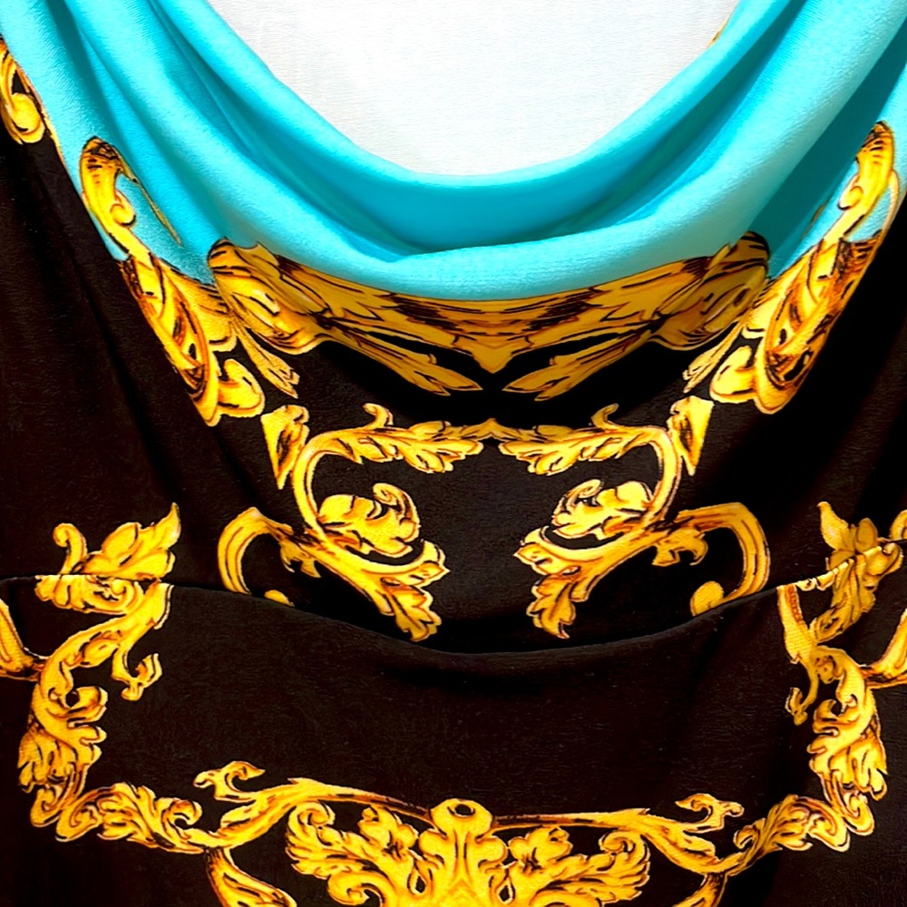 CACH’E cap sleeve cowl neckline top - SZ M